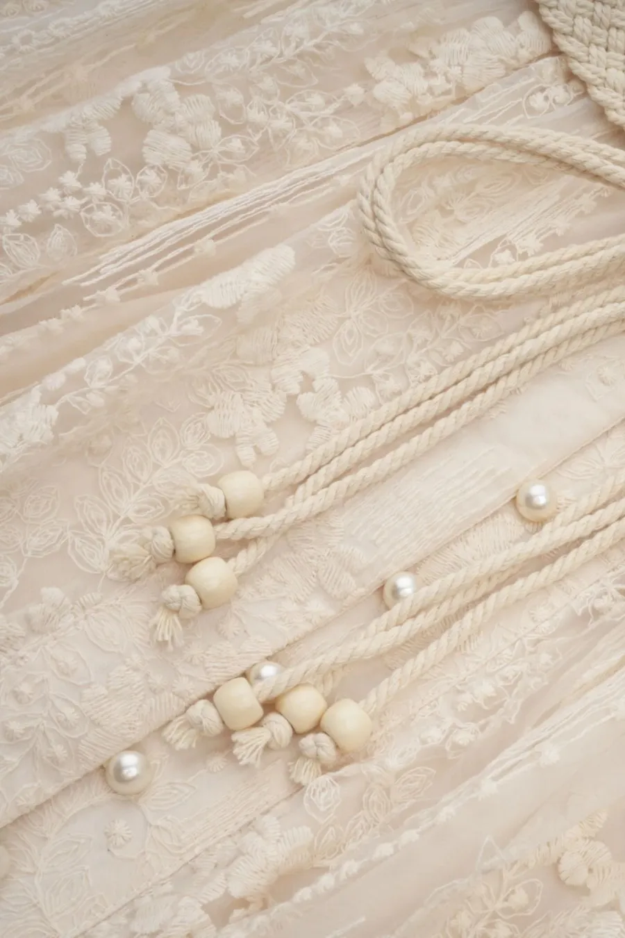 Modest Dresses: Madeline V-Neck Lace Embroidered Midi Dress | sunfere